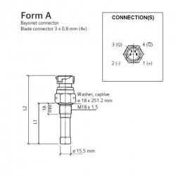 VDO Blocking oscillator tacho - speed sender - M18