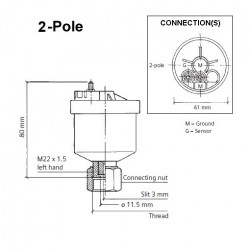 VDO Generator toeren - snelheid sensor - 7/8"-18