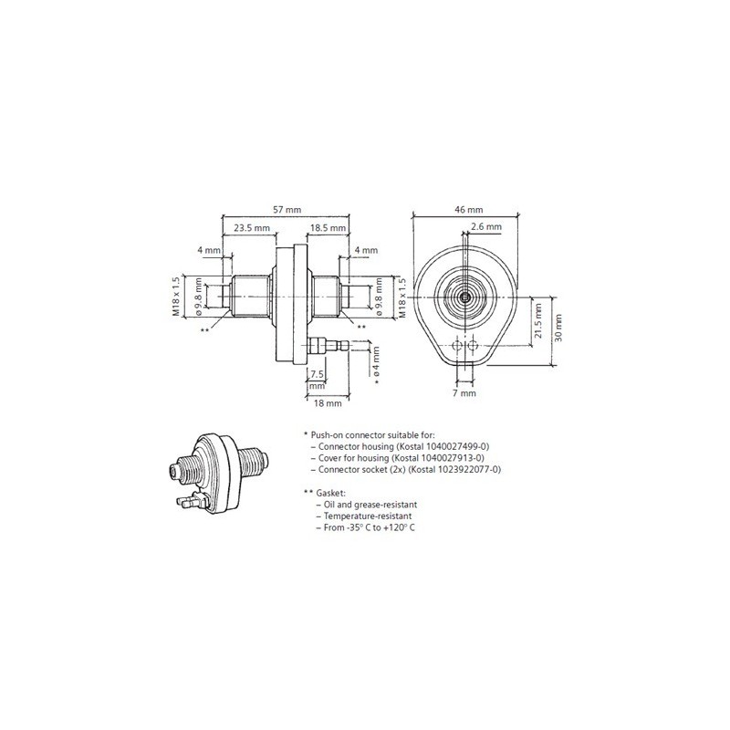 VDO Mechanical tacho - speed sender - M18