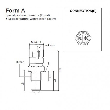 VDO Induktiv Drehzahl - Geschwindigkeit Sensor - M18