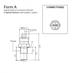 VDO Inductive tacho - speed sender - M18