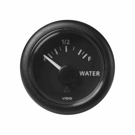 Veratron ViewLine - 52mm Black Fresh Water Level E-F 3-180 Ohm - 12-24V DLRB