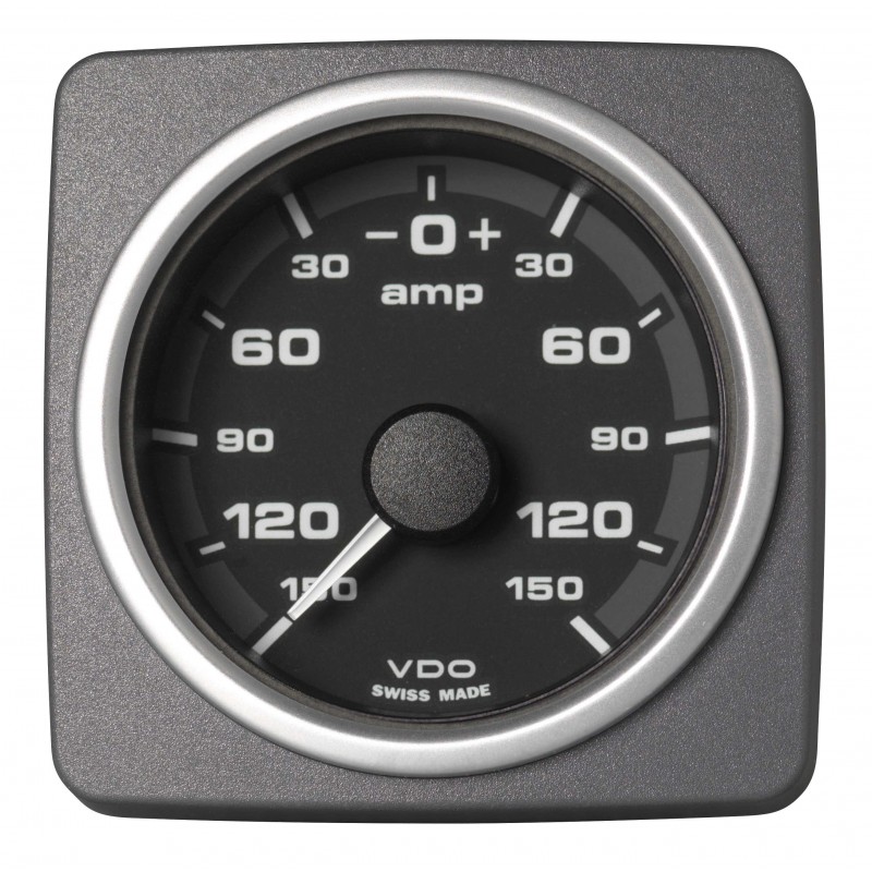 Veratron AcquaLink Ammeter 150A Black 52mm