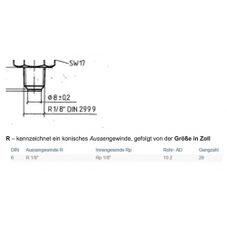 VDO Druksensor 0-5 Bar – R1/8 DIN 2999