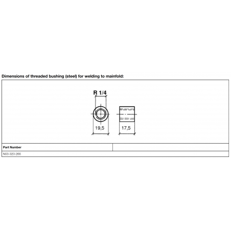 VDO Exhaust pyrometer temperature sensor welding flange