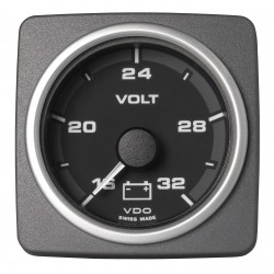 Veratron AcquaLink Voltmeter 18-32V Schwarz 52mm