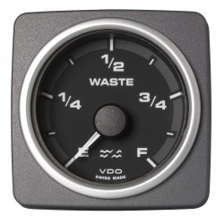 VDO AcquaLink Waste Water Level Black 52mm