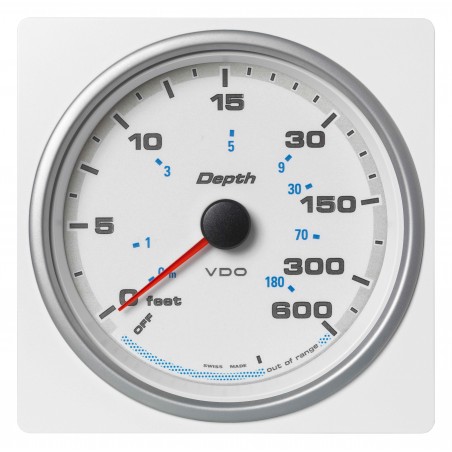 Veratron AcquaLink dieptemeter 0-600ft wit 110mm