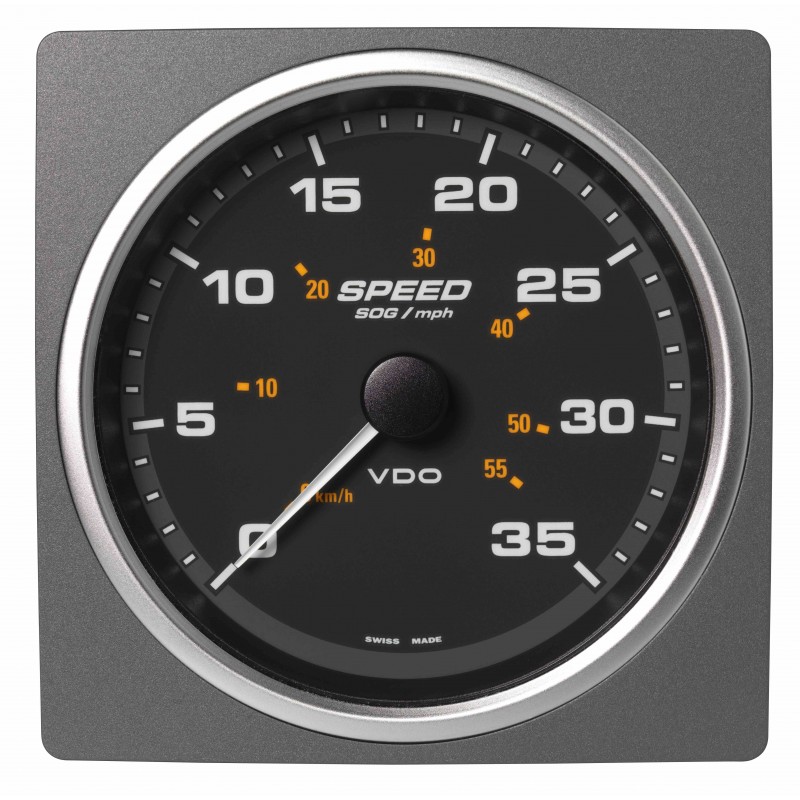 Veratron AcquaLink SOG Speedometer 35mph 110mm Black