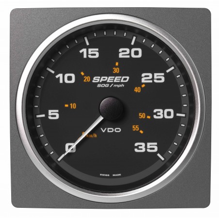 Veratron AcquaLink SOG Tachometer 35 mph 110mm Schwarz