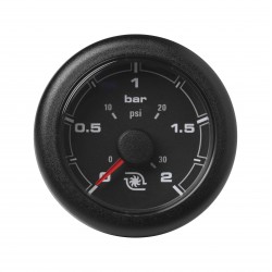 Veratron OceanLink II - 52mm zwarte turbodruk 2Bar-30PSI - 12-24V DLRB