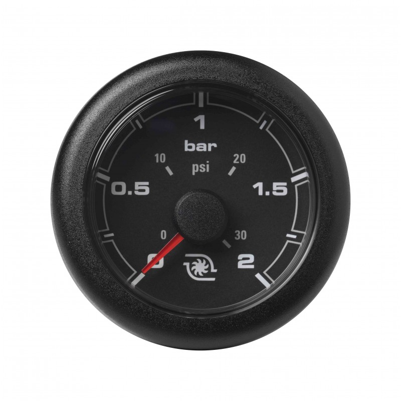 Veratron OceanLink II – 52 mm Schwarzer Turbodruck 2 Bar-30 PSI – 12-24 V DLRB