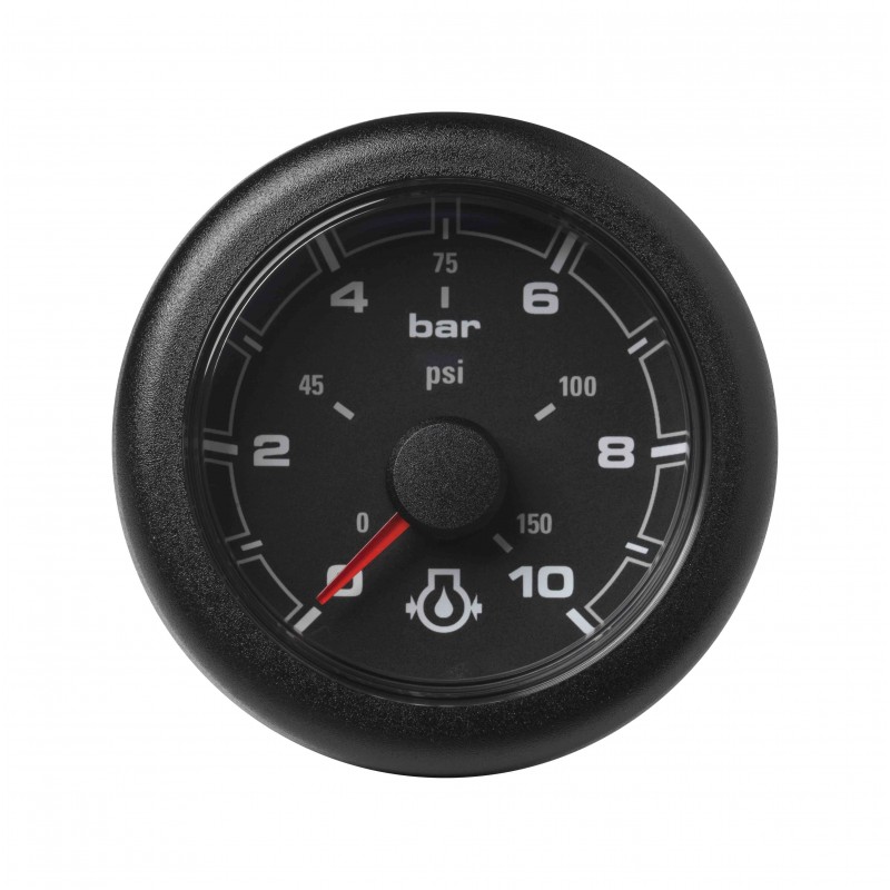 Veratron OceanLink II - 52mm zwarte motoroliedruk 10Bar - 12-24V DLRB