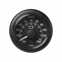 Veratron ViewLine - 52mm Black Ammeter 150A - 12-24V DLRB