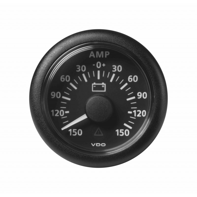 Veratron ViewLine - 52mm Black Ammeter 150A - 12-24V DLRB