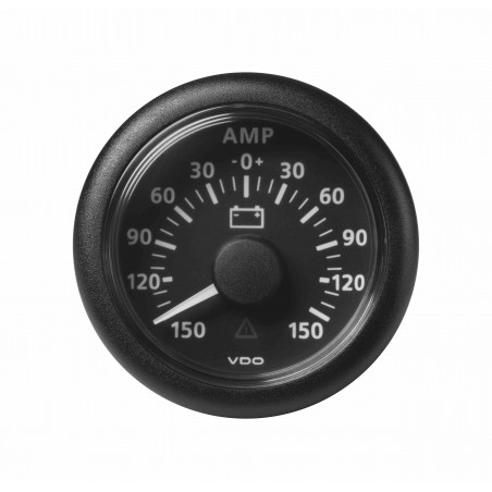 Veratron ViewLine - 52mm Black Ammeter 150A - 12-24V DLRB