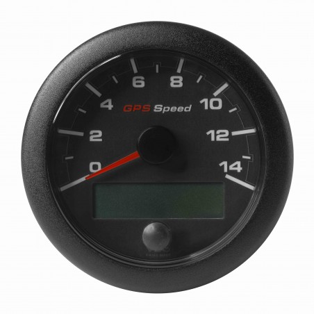 Veratron OceanLink II – 85mm schwarzer Tachometer GPS 14Kn-km/h – 12–24V DLRB