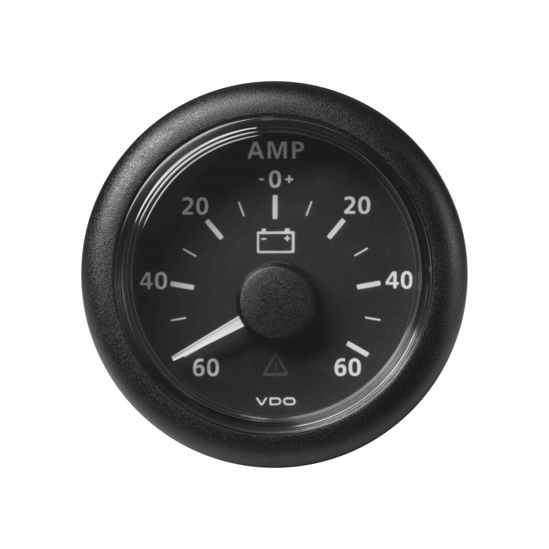 Veratron ViewLine - 52mm Black Ammeter 60A - 12-24V DLRB