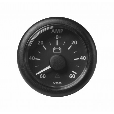 Veratron ViewLine - 52mm Black Ammeter 60A - 12-24V DLRB