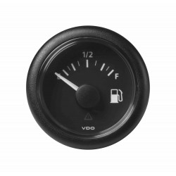 Veratron ViewLine - 52mm Black Fuel Level E-F - 0-90 Ohm - 12-24V DLRB