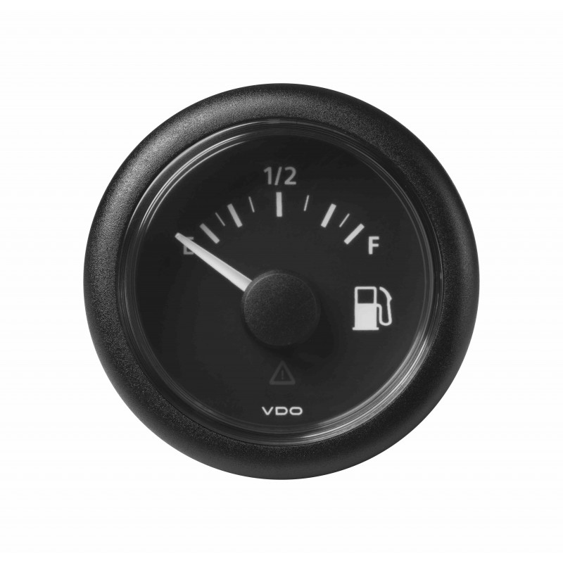 Veratron ViewLine - 52mm Black Fuel Level E-F - 0-90 Ohm - 12-24V DLRB