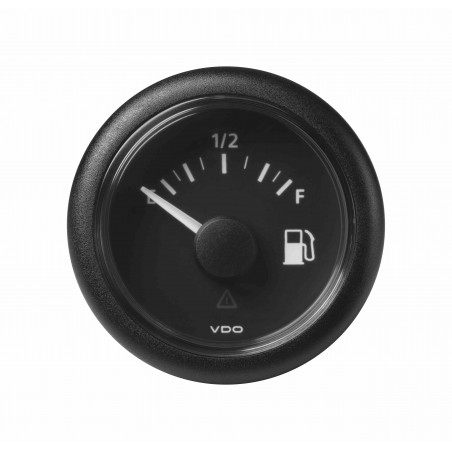 Veratron ViewLine - 52mm Black Fuel Level E-F - 0-90 Ohm - 12-24V DLRB