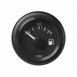 Veratron ViewLine - 52mm Black Fuel Level E-F - 240-33 Ohm - 12-24V DLRB