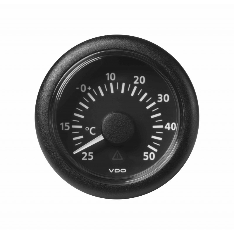 Veratron ViewLine - 52mm Black Air Temperature 50°C - 12-24V DLRB