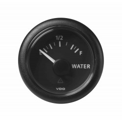 Veratron ViewLine - 52mm Black Fresh Water Level E-F 3-180 Ohm - 12-24V DLRB