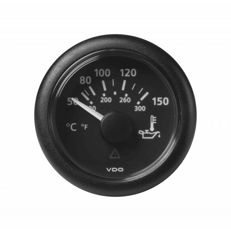 Veratron ViewLine - 52mm Zwart Motorolie Temperatuur 150°C - 12-24V DLRB