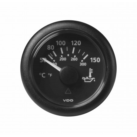 Veratron ViewLine - 52mm Zwart Motorolie Temperatuur 150°C - 12-24V DLRB