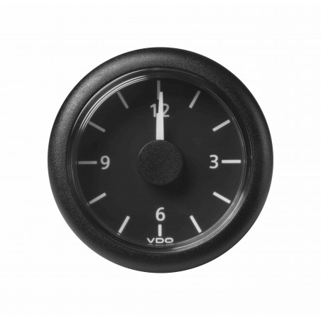 Veratron ViewLine - 52mm Black Quartz Clock 12V - 12-24V DLRB