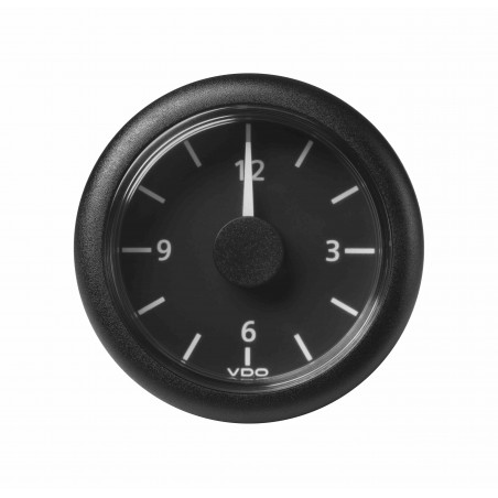 Veratron ViewLine - 52mm Black Quartz Clock 24V - 12-24V DLRB