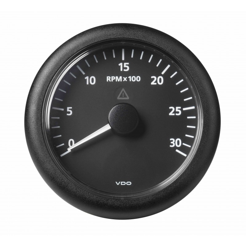 Veratron ViewLine - 52mm Black Tachometer 3000 RPM - 12-24V DLRB