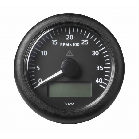 Veratron ViewLine - 85mm Black Tachometer 4000 RPM - Display - 12-24V DLRB