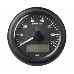 Veratron ViewLine - 85mm Black Tachometer 7000 RPM - Display - 12-24V DLRB