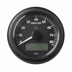 Veratron ViewLine - 85mm Black Tachometer 8000 RPM - Display - 12-24V DLRB