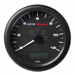 Veratron ViewLine - 110mm Schwarz Speedometer GPS 12Kn-Kmh-Mph - 12V DLRB