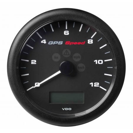 Veratron ViewLine - 110mm Schwarz Speedometer GPS 12Kn-Kmh-Mph - 12V DLRB