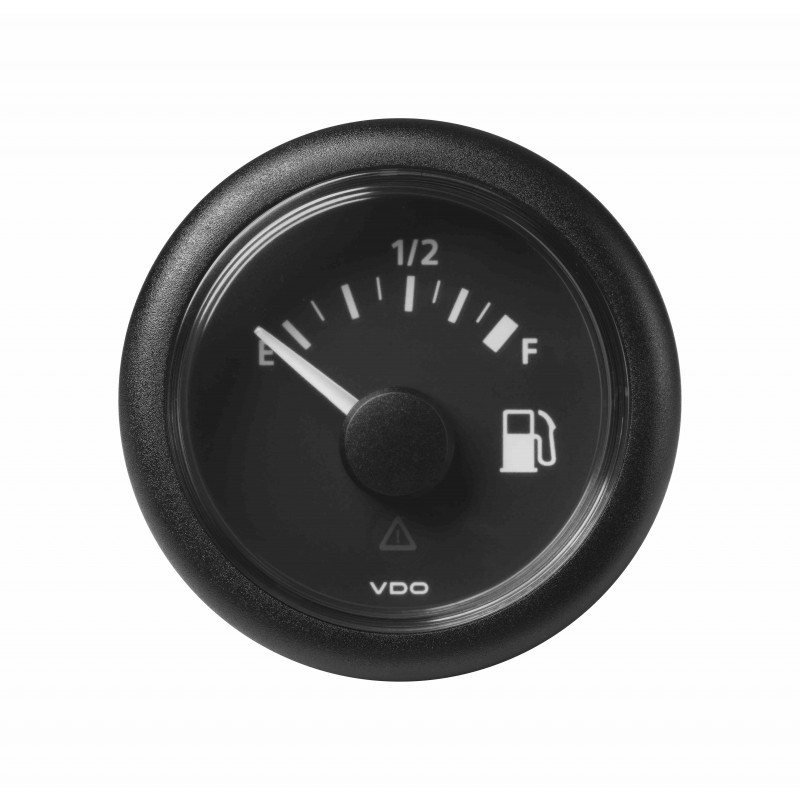 Veratron ViewLine - 52mm Black Fuel Level E-F - 3-180 Ohm - 12-24V DLRB