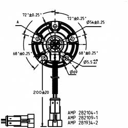 Veratron 54mm ES Tauchrohr Sensor 1200mm - L-V : 240-33 Ω - Kontaktlos 55 Widerstanden