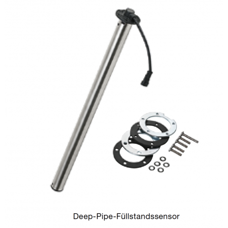 Veratron 54mm SS Deep-Pipe Sensor 1050mm - Contactless 47 Resistors - E-F is 0-180 Ω