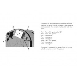 ViewLine de Veratron 10X - Contador de horas blancas de 52mm - Iluminado - 12-24V DLTC