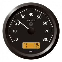 Veratron ViewLine Tachometer 8.000 RPM Black 110mm