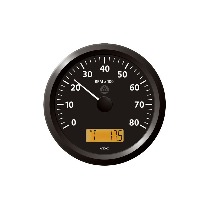 Veratron ViewLine Tachometer 8.000 RPM Black 110mm