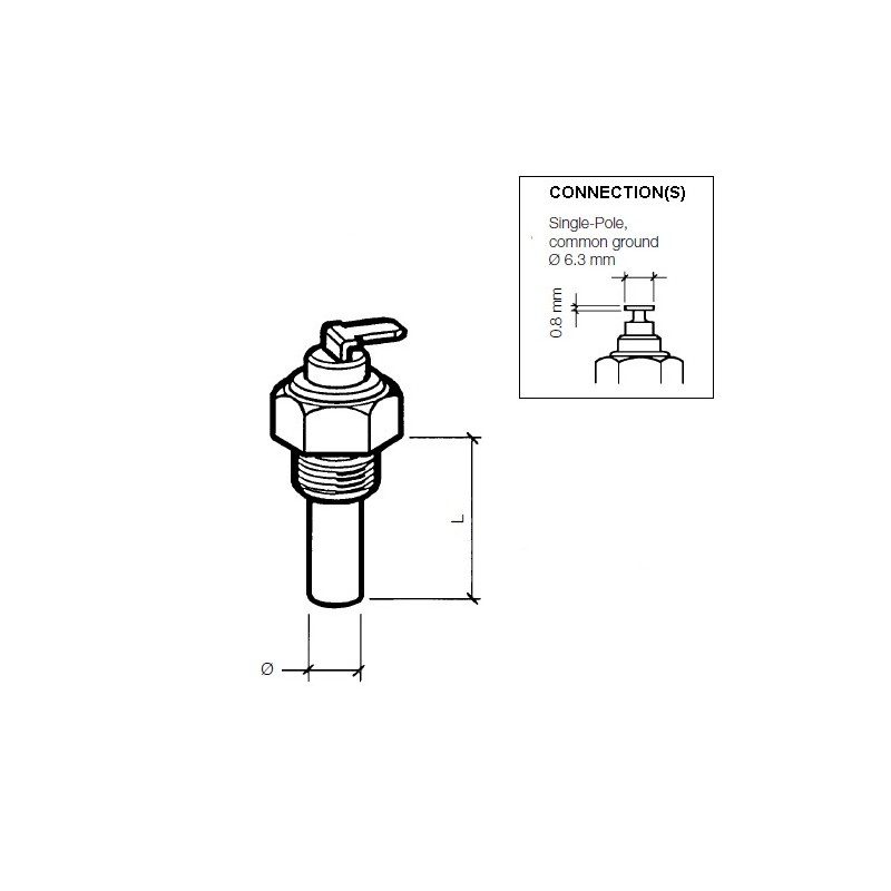 VDO Oil temperature sender 150°C - M10