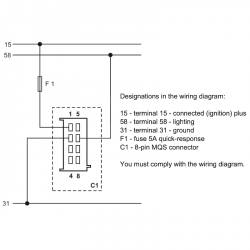 Veratron ViewLine - 52mm Zwart Combi Voltmeter en Urenteller - 9-48V SLRB