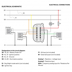 Veratron VMH 35 Außenbordmotor-Kit - 85 mm Multifunktionsanzeige 12V