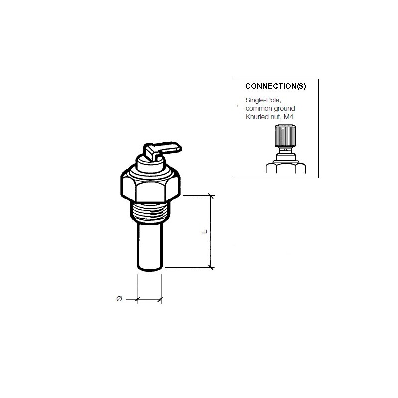 VDO Oil temperature sender 150°C - M16