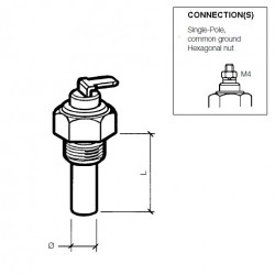 VDO Olie Temperatuursensor 150°C - 1/2-14 NPTF